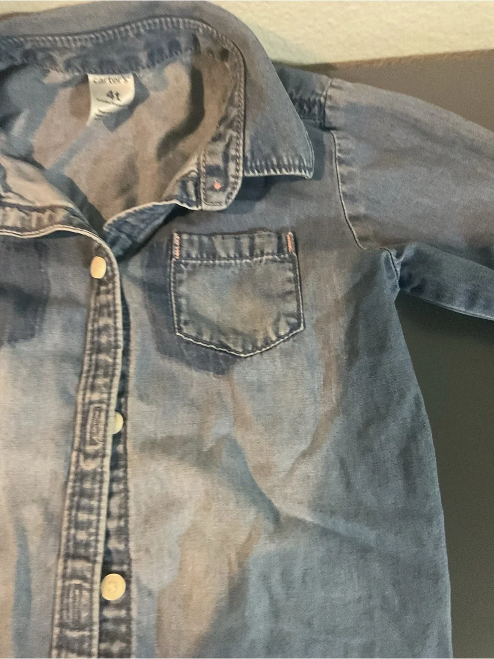 Carter's Medium Blue Denim Button-Front Shirt